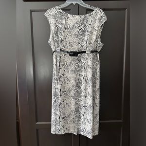 Fitted Dress with Belt